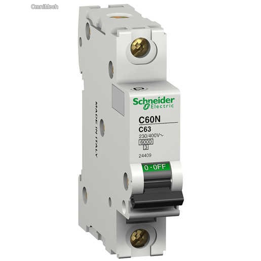 SCHNEIDER GROUP 24399 C60N 1P C6 6A предохранители и автоматические выключатели