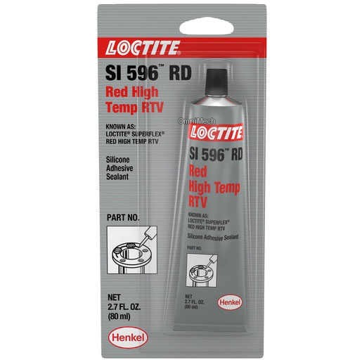 HENKEL SI596 RTV RED SIL 80ML/2.71OZ IDH 492001 клеящийся герметик